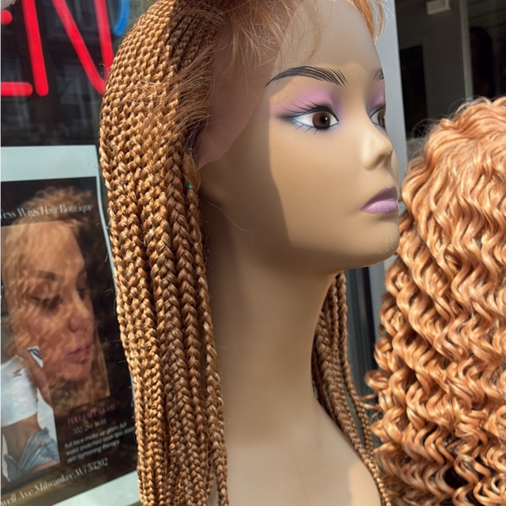 Elegant Braided Wig in Brown